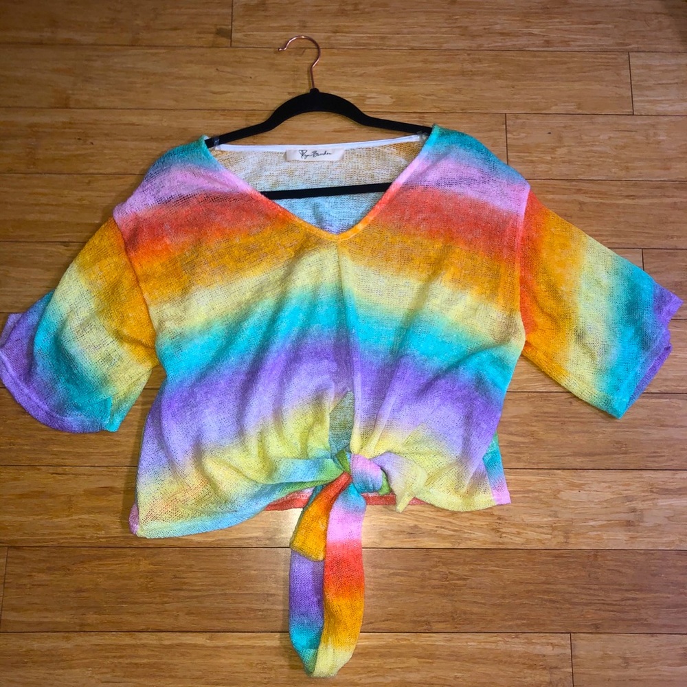 Rainbow Tie Top. Worn Once - Picture 1 of 3